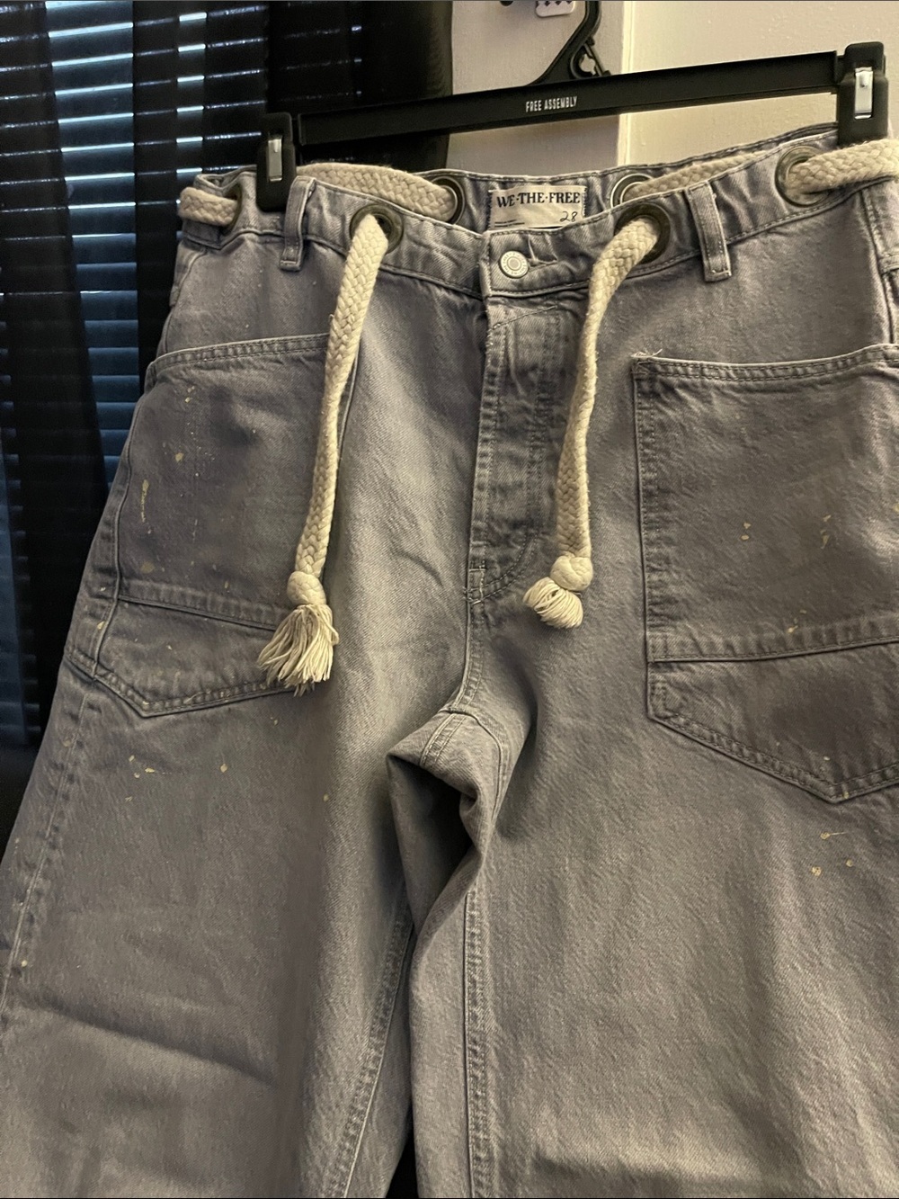 Free People Moxie Slung Pull On Barrel Grey Jeans Size 28 NWOT SOLD-OUT VIRAL - Picture 10 of 16